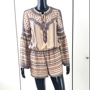 BCBG MAXAZRIA Nancie Medallion Romper